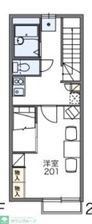 レオパレスモトウイングの物件間取画像